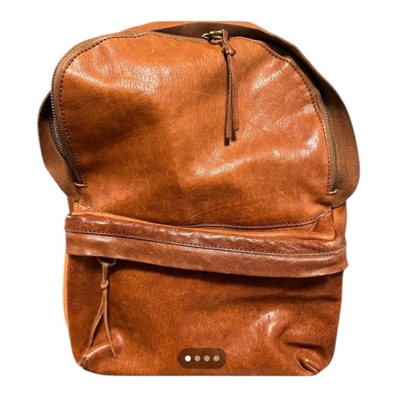 Madewell Lorimer English Saddle Leather Backpack, Cognac Brown, - Picture 5 of 7